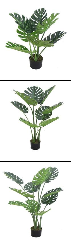 Monstera Plant 8 Leaves 35.5” In High Artificial Indoor and Outdoor - UV Resistant -
