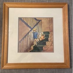 Disney Classic Winnie the Pooh Framed Pictured - Christopher Robin and Pooh