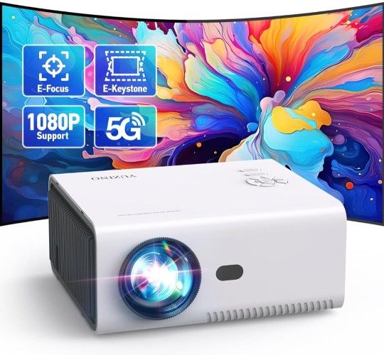 YUZINO Mini Projector with WiFi+Bluetooth, Full HD1080P Portable with ZOOM