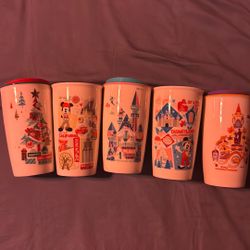 Disneyland Starbucks Ceramic Coffee Mug Set 5