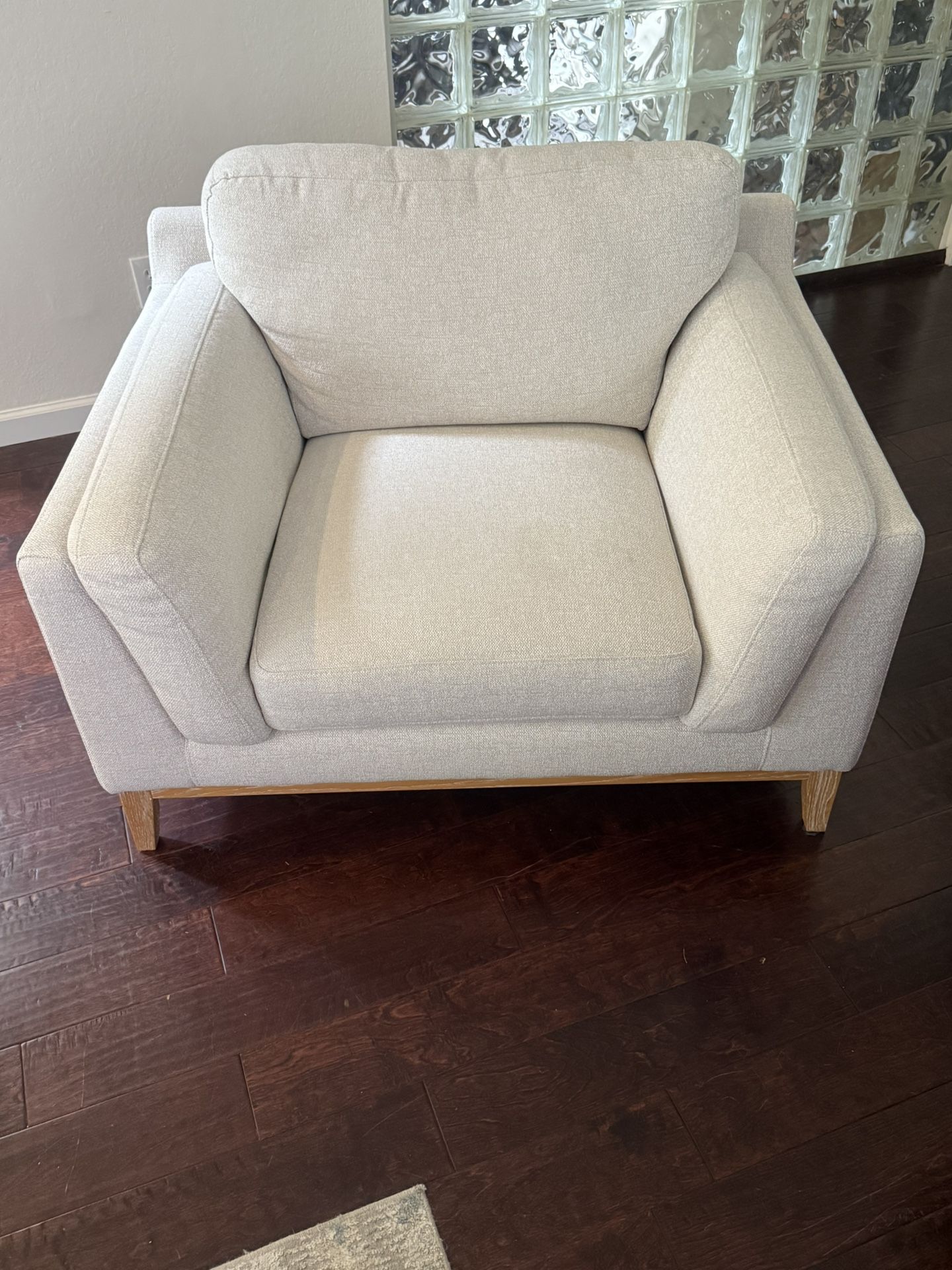 Cream Color Loveseat And Chair Like New