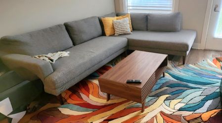 Ikea sofa sectional/ couch - grey tweed