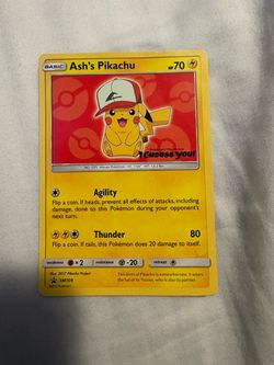 Ash’s pikachu (red background)