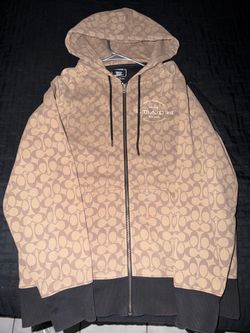 Coach signature zip up hoodie