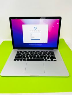 2015 MacBook Pro Retina 15” Quad Core i7 2.2Ghz 16GB RAM 256GB SSD OS Monterey