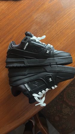 Black LV Trainer Sneaker