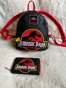 Loungefly Jurassic Park Mini Backpack and Wallet Set