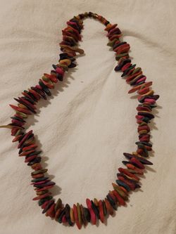 vintage Puka shell multi color necklace