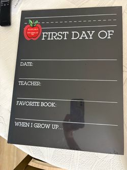 New First Day of School Reversible Sign Board