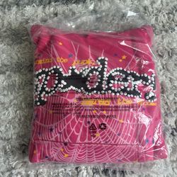 pink sp5der hoodie