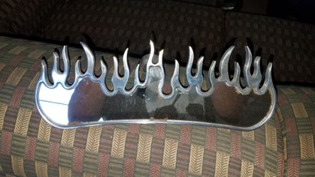 Billet flames rear view mirror