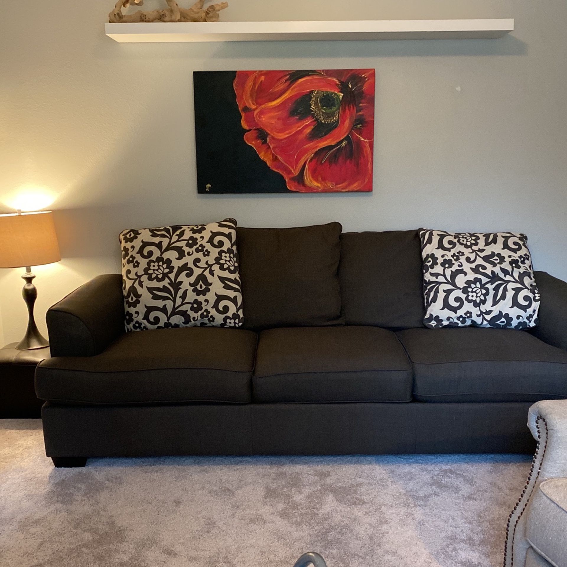 Free Gray Couch/ Queen Sofa Bed