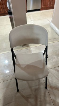 White Plastic Folding Chair
