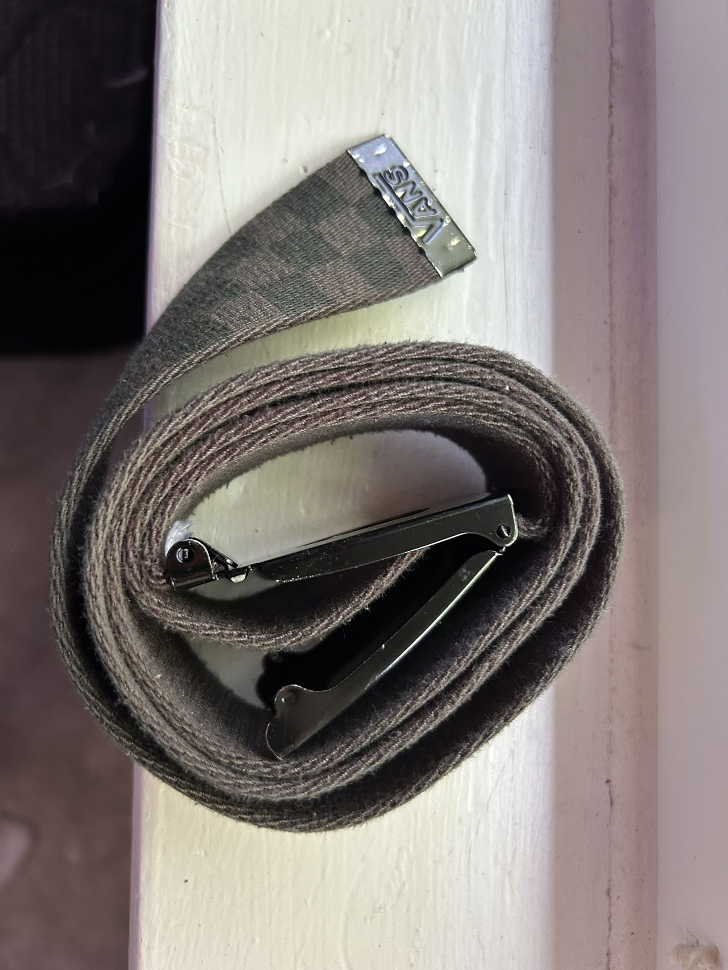 Vans Checkered Canvas Belt – Adjustable – Black