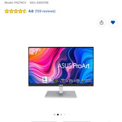27 Inch 4K Asus Pro art monitor 