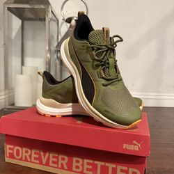 PUMA Reflect Lite Trail Olive Green Putty Clementine Sz  8.5 New in Box 