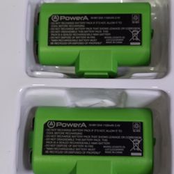 2 Xbox One Power A Rechargeable Batteries NI-MH SAA 1100mah 2.4 Volt