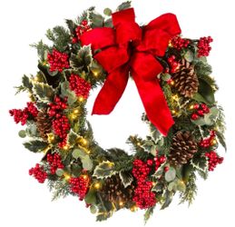 26" LED Christmas wreath