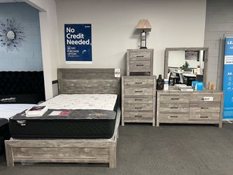 4PC Gray Queen Bedroom Set