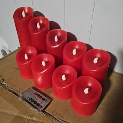 Set Of 9pcs Battery Candle 