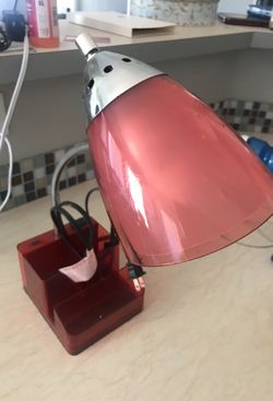 Pink desk lamp