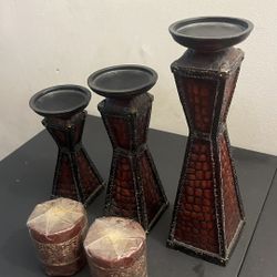 Candler Holders + Candles (Excellent Condition)
