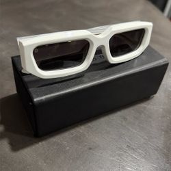 James Oro White Sunglasses Dune