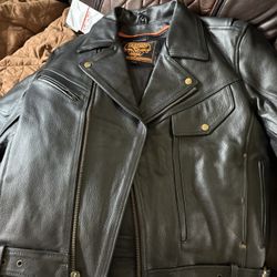 Milwaukee Leather Men's Motorcycle Jacket with Utility Pocket / Meduim Black
