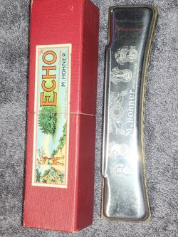 Vintage M. Hohner ECHO Curved Harmonica - Comes With Box - Made In Germany!