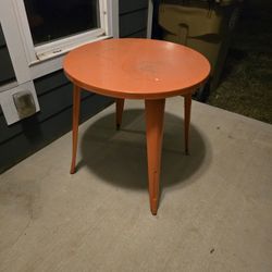 Orange Metal Table