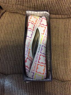 LIZ CLAIBORNE WHITE MULTICOLOR FLATS SIZE 10 MEDIUM