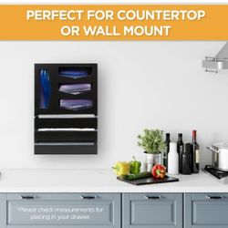 NIB 7 in 1 Storage Bag Organizer w Wrap Dispensers