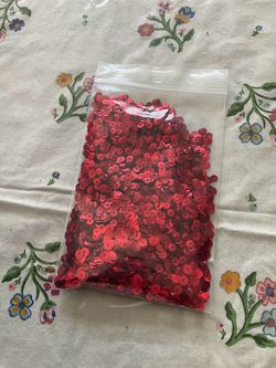 Red Flat Round Sequins Bulk Bag