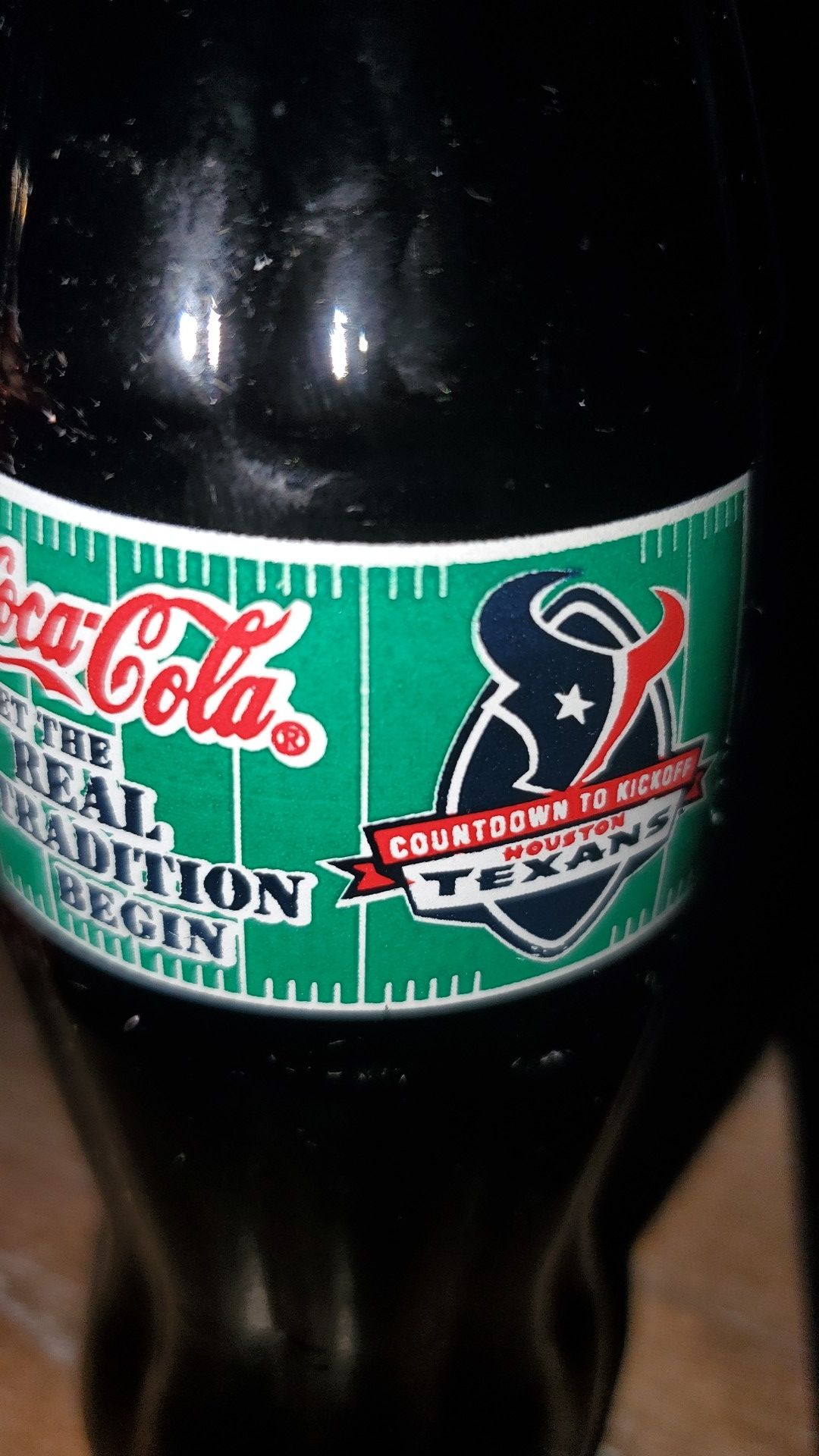 Coca Cola 8 oz Commemorative Bottle 2002 Houston Texans Countdown Kickoff