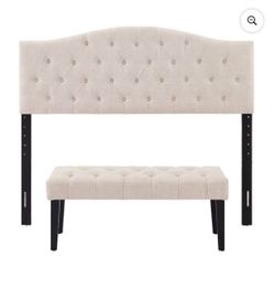 Headboard and Bench Set