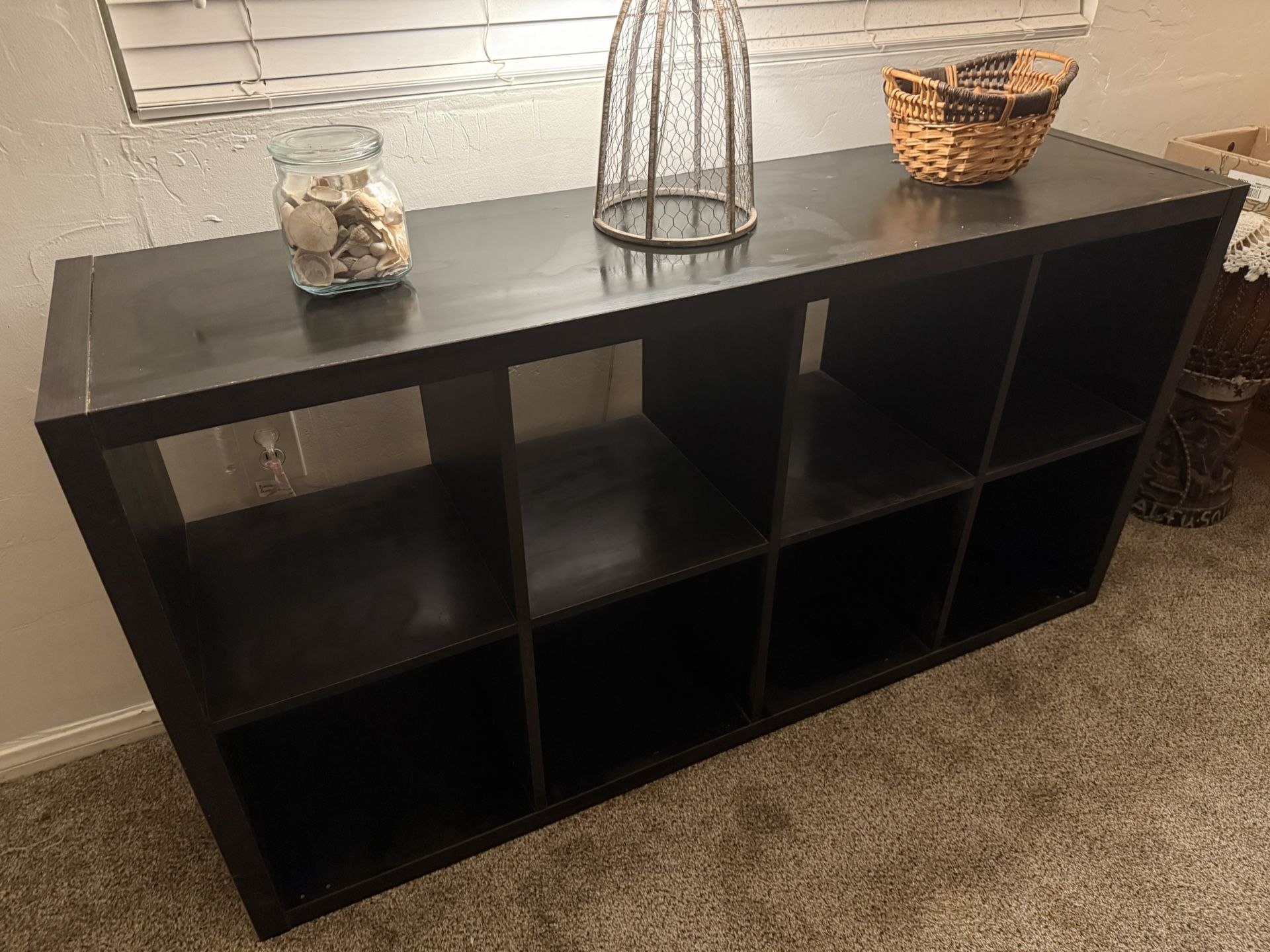 Free: Sturdy Black Cubicle Bookcase Or TV Stand Black