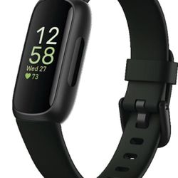 Fitbit Inspire 3 Health &-Fitness-Tracker with Stress Management, Workout Intensity, Sleep Tracking, 24/7 Heart Rate and more, Midnight Zen/Black One 