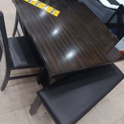 *Ad Special*---Kelly Dining Table Sets W/4 Chairs And Bench---Now $799---Delivery And Easy Financing Available 