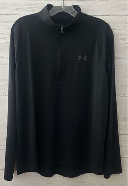 Under Armour Tech 2.0 Black Pullover 1/2 Zip Long Sleeve Top Men’s Sz Large