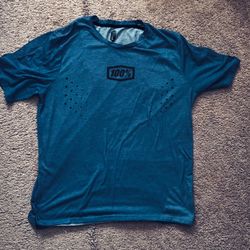 100% Airmatic Mesh Short Sleeve MTB Jersey - Slate Blue Large