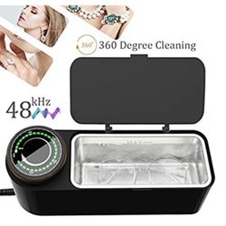Ultrasonic Cleaner, Electric Ultrasound Clean Machine with Stepless Adjustment for Jewelry,