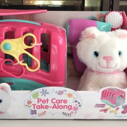 (NEW) (1 AVAILABLE) PLAYGO PET CARE TAKE-ALONG PLAY SET - 7 PIECE