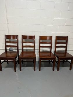 Wooden dining chairs, set of 4