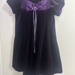 Child’s Purple Velvet Dress Size 6