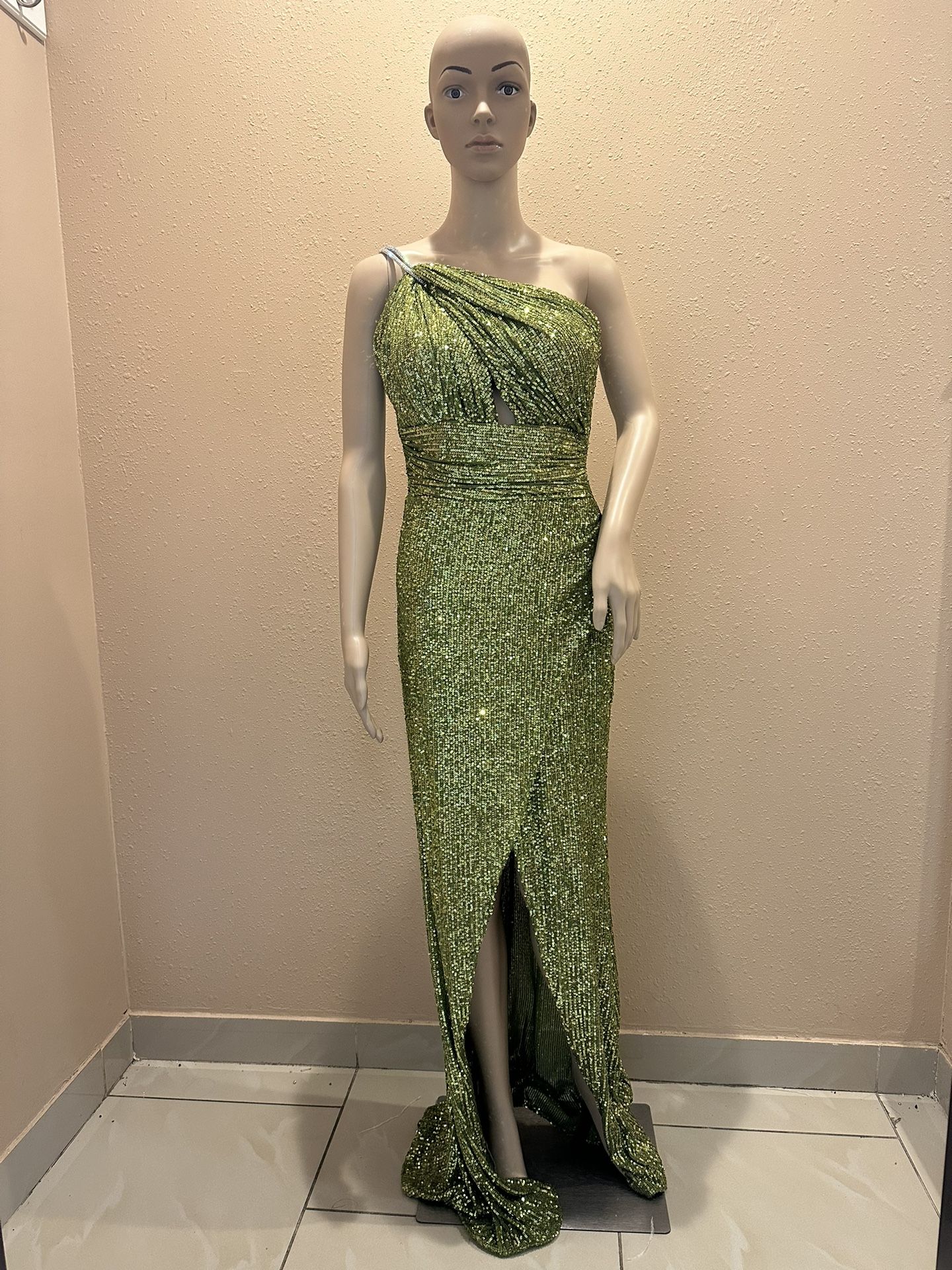 Green Sequence Dress