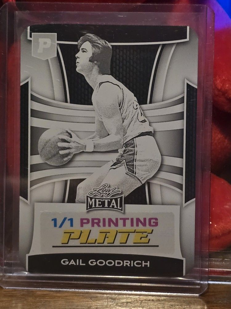 2025 Gail Goodrich Leaf metal pristine collection black plate 1/1 | Card# BA-GG2 BASE AUTO