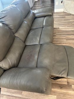 Faux leather couch