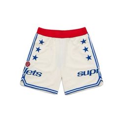 Supreme Mitchell & Ness White Bullets Shorts – Sizes XXL, XL