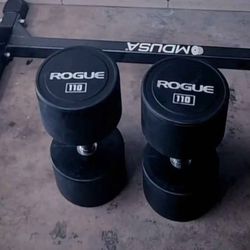 Rogue Urethane 110lb Dumbbells New