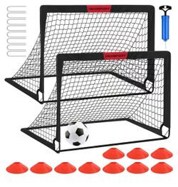 VAVOSPORT Portable Soccer Goal Set with Ball and Pump #football #outdoor